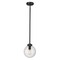 Z-Lite Laurent Outdoor Pendant, 1-Light, 8 In.W x 9 In.H, Black/Clear Seedy 599P8-BK - alternate 1